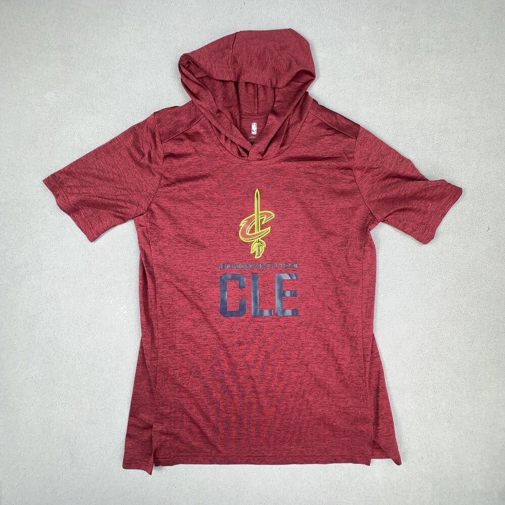 Cleveland Cavaliers Shirt Boys Large Maroon NBA Basketball SS Hooded CLE